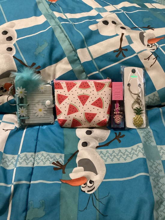 Handbags - Cute 4 piece bundle with  Watermelon Print Coin Purse - Pink